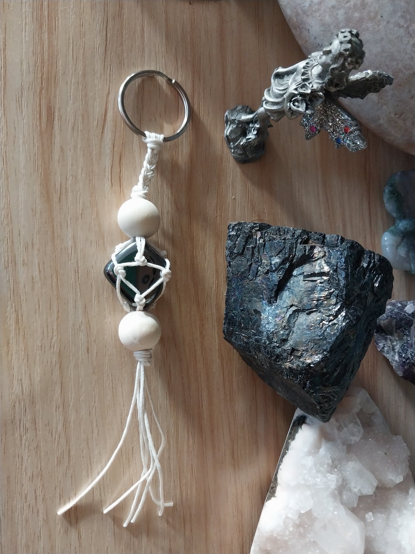 Hematite keychain