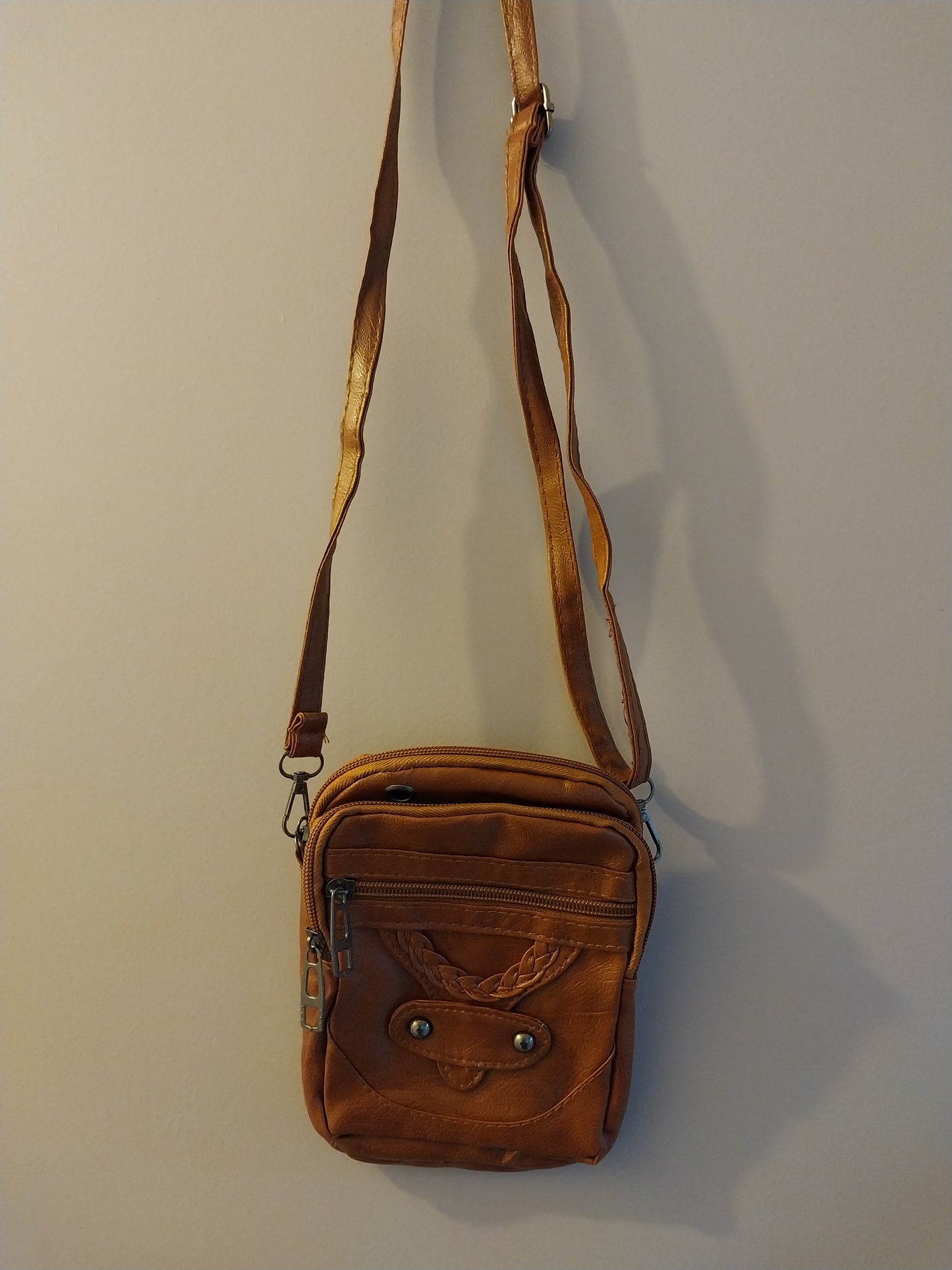 Tan faux bag