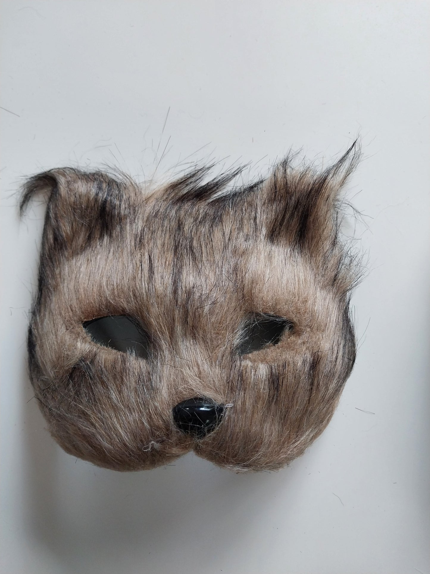 Brown faux fur fox mask