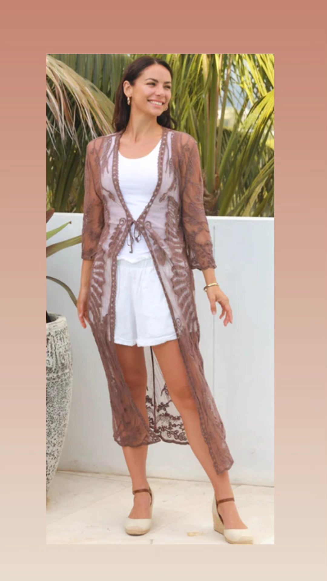 Chocolate Lace Kimono