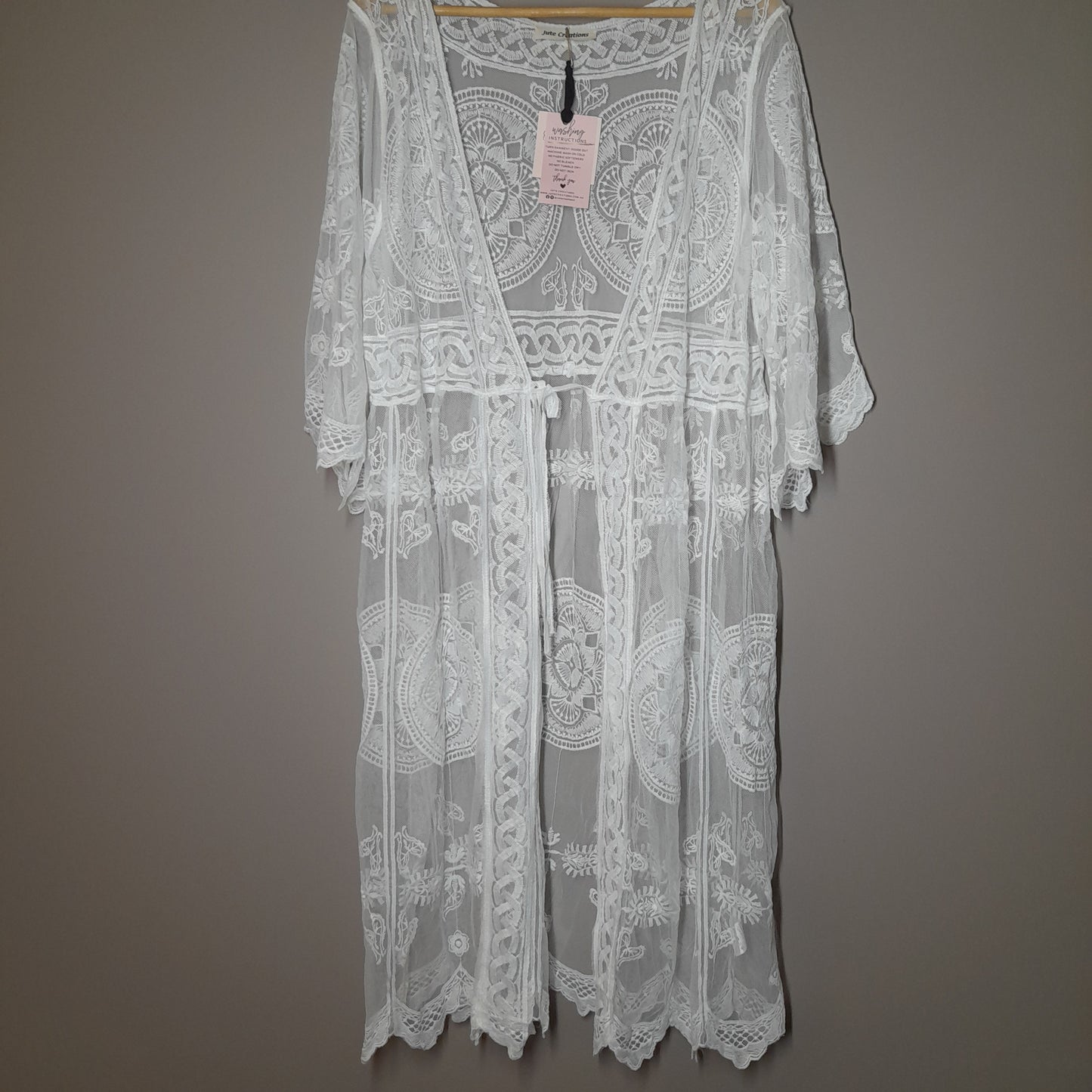 Lace 3/4 Boho kimono (free size)