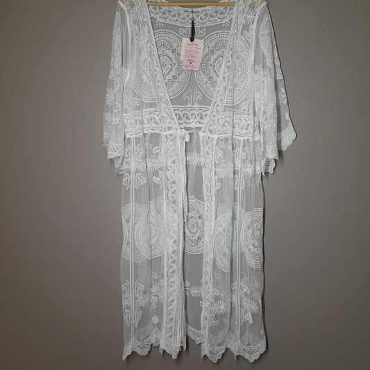 Lace 3/4 Boho kimono (free size)