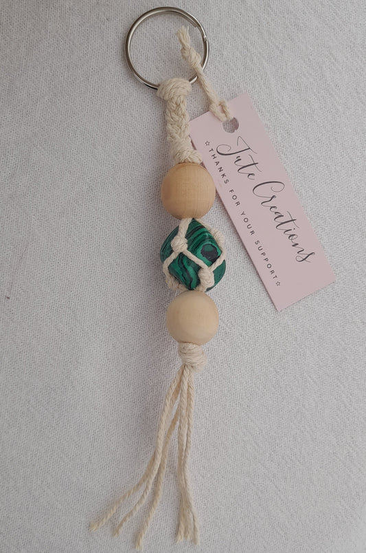 Malachite keychain